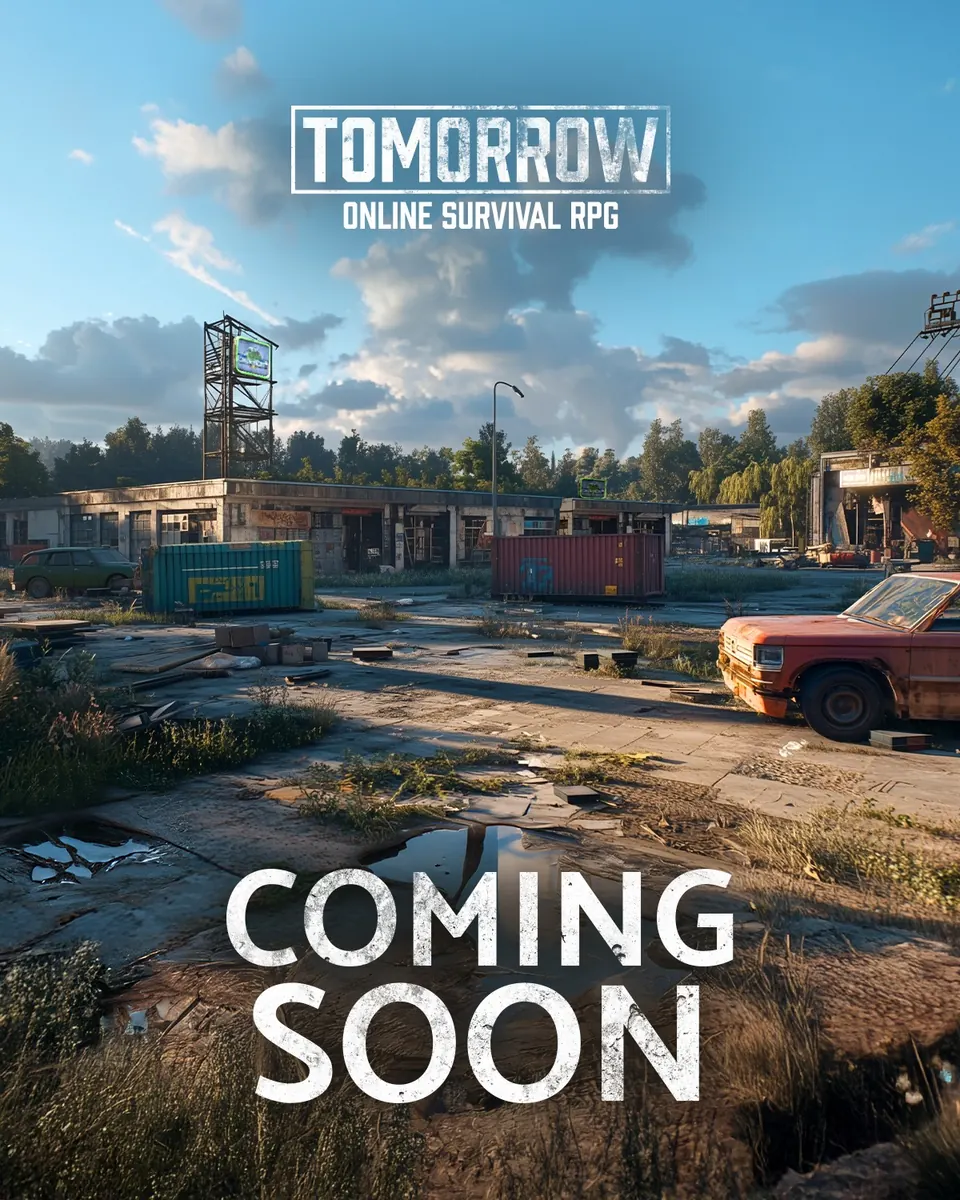Coming soon poster showing an abandoned town.